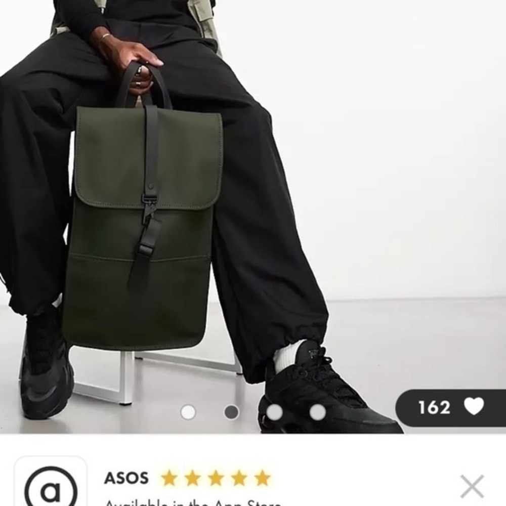 Rains Asos  urban outfitters 13000 waterproof backpack in green